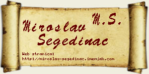 Miroslav Segedinac vizit kartica